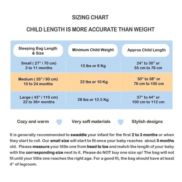 BABYINABAG Very Warm 2.5 Tog Quilted Winter Model Baby Sleep Bag or Sack, Plush - Picture 4 of 11